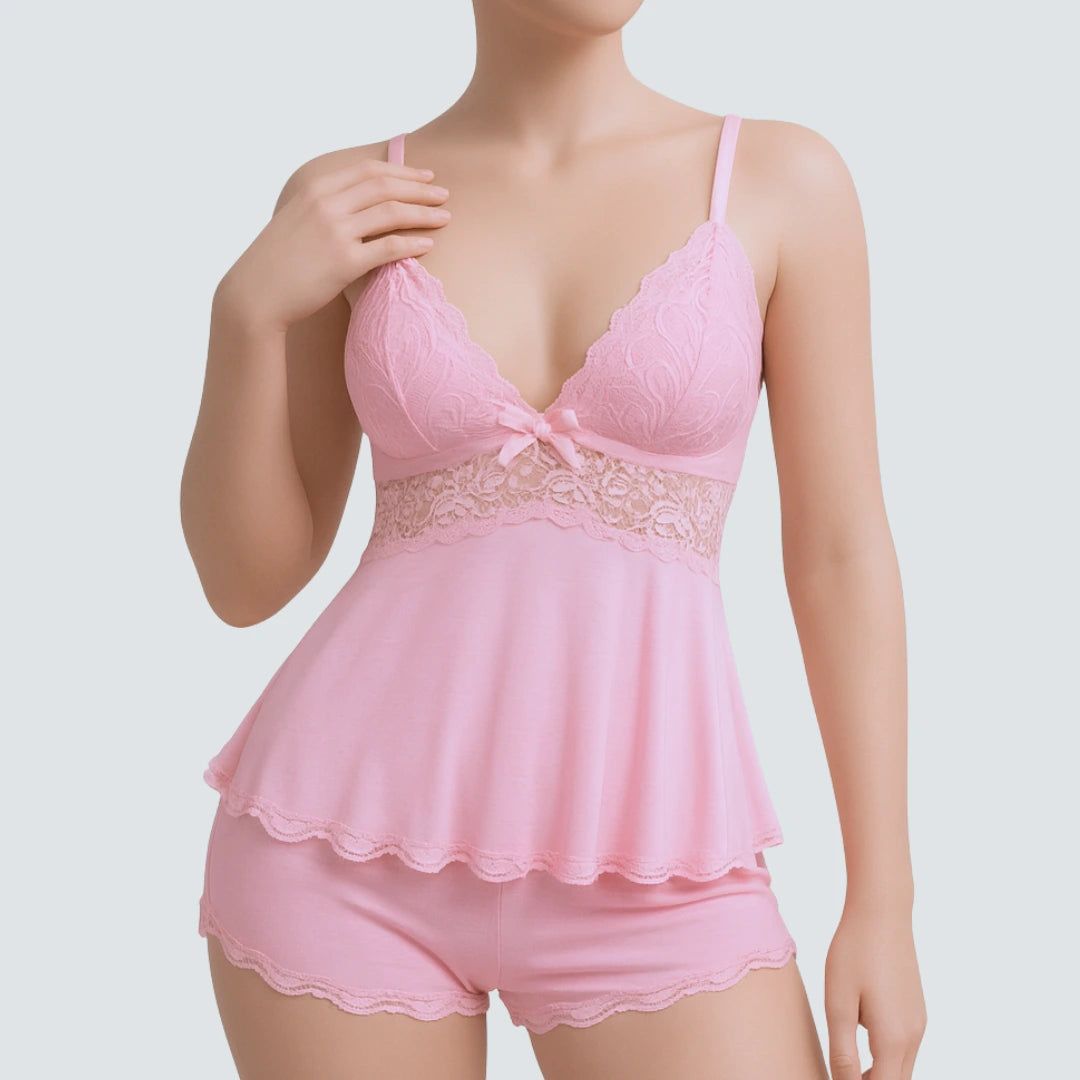 Musea Women’s Lace Sleepwear Set – 2 Piece