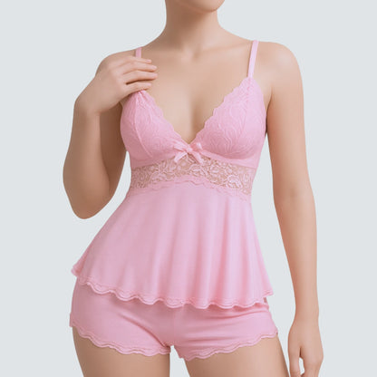 Musea Women’s Lace Sleepwear Set – 2 Piece