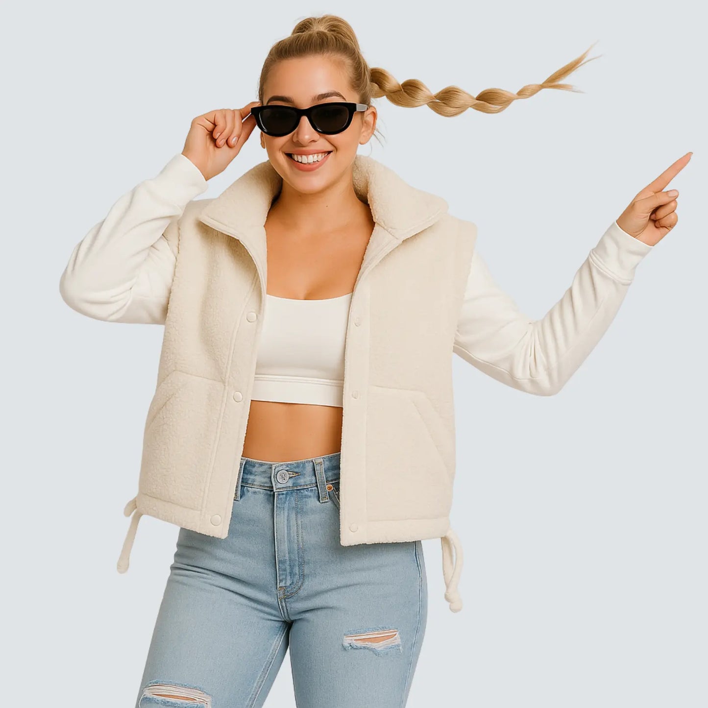 Musea Chic Sleeveless Fleece Vest